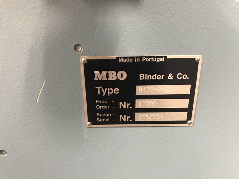 MBO B120-1-20/4 PAPER FOLDING MACHINE WITH RIGHT ANGLE STOCK# 2346
