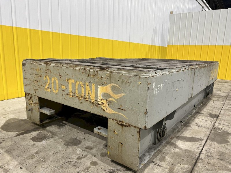 20 TON X 60" X 120" RAIL MOUNTED HEAVY DUTY TRANSFER CART: STOCK #14599