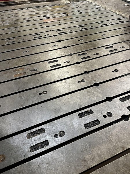 24&#039; X 12&#039; X 14&quot; STEEL T-SLOTTED FLOOR PLATE: STOCK #23497