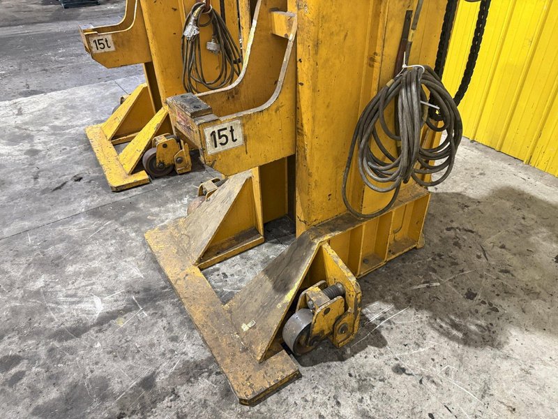 (4) 15 TON (120,000 LBS TOTAL) NEUERO / RAILQUIP MODEL #3275 HEAVY DUTY MOBILE JACK LIFTS: YOBRO #23869