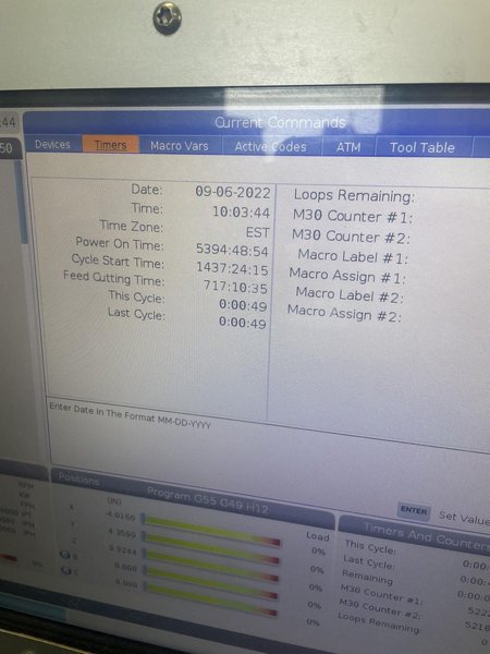 2019 Haas UMC-750 SS 5 Axis CNC VMC