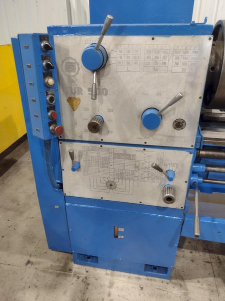 24&quot; X 132&quot; TOOLMEX MODEL #TUR-560 INDUSTRIAL ENGINE LATHE, 3.5&quot; HOLE: STOCK #21266