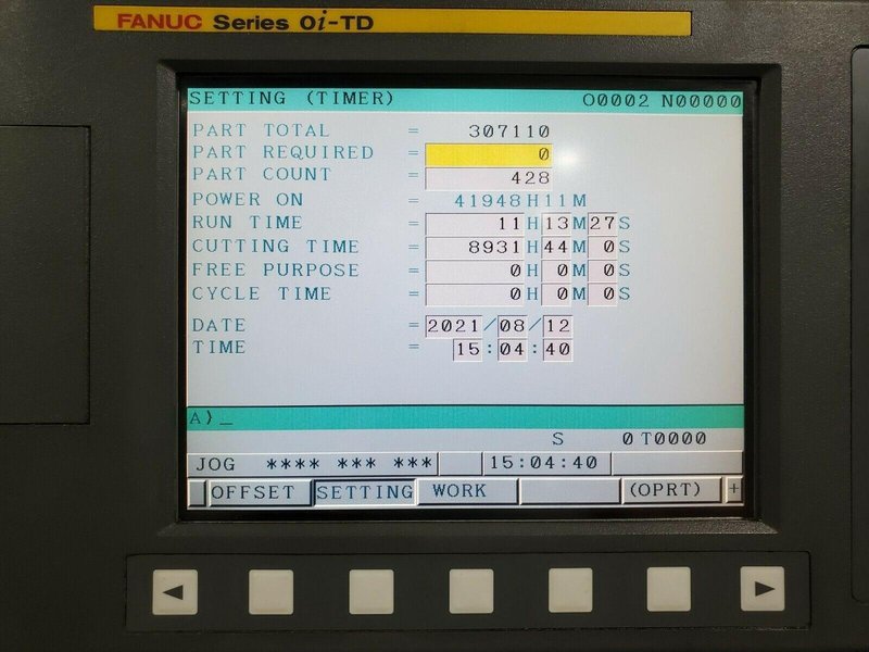 Yama Seiki GLS-2000 CNC Lathe, 2011 – Fanuc Control, Tailstock &amp; Quill, Chip Conveyor, Rigid Tapping, 10 Tool Turret