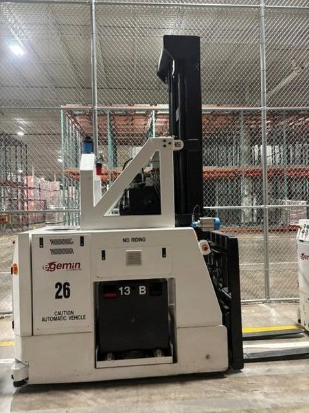 (x33) Egemin CBV 7607 LX Automated Guided Forklifts AGV, 5,300 LB Capacity, 300″ Lift, 48V- Varying Hours