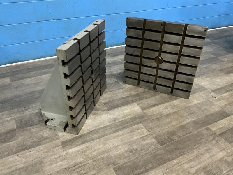 (2) 24" X 24" X 16" T SLOTTED ANGLE PLATES: STOCK #80908