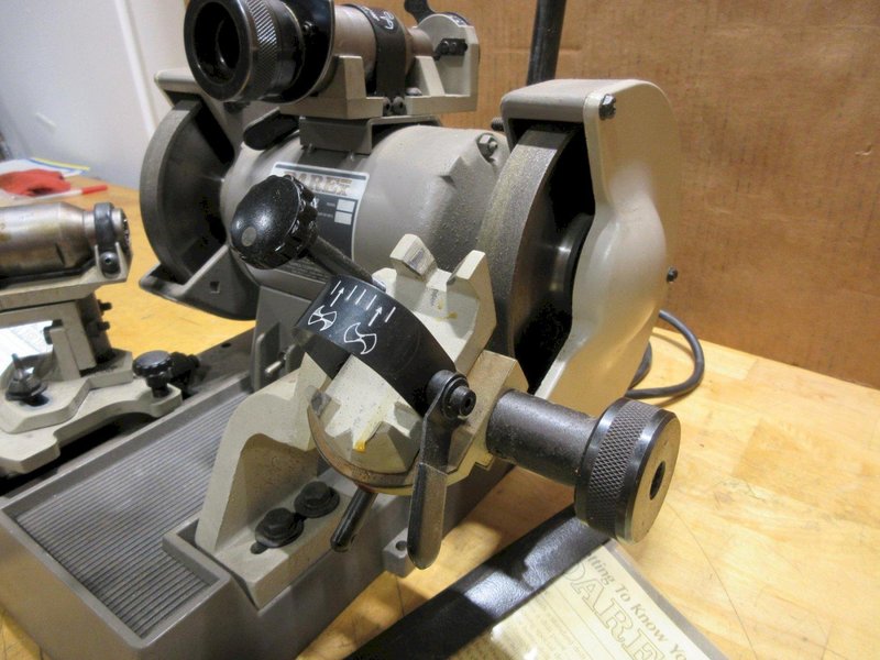 Darex M5B Drill Bit Sharpener &amp; 1/2&quot; &amp; 3/4&quot; Chucks w/ Pedestal Stand- Auction Item