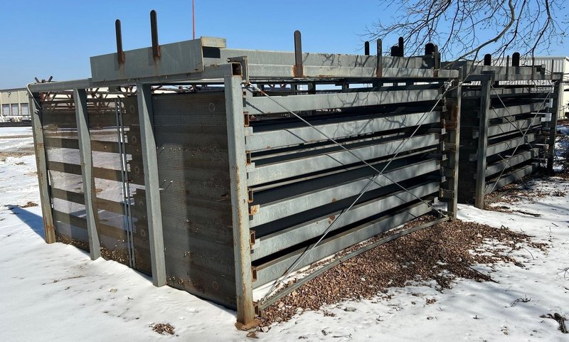 6 DRAWER x 12' x 10,000 LBS STEEL STORAGE SYSTEMS 6H-72X144R ROLL-OUT SHEET METAL STORAGE RACK: YOBRO #24908