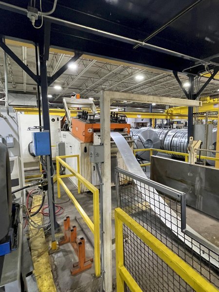 40,000 lbs. x 36&quot; Feed Lease High Strength Steel Coil Feed Line, Year 2015