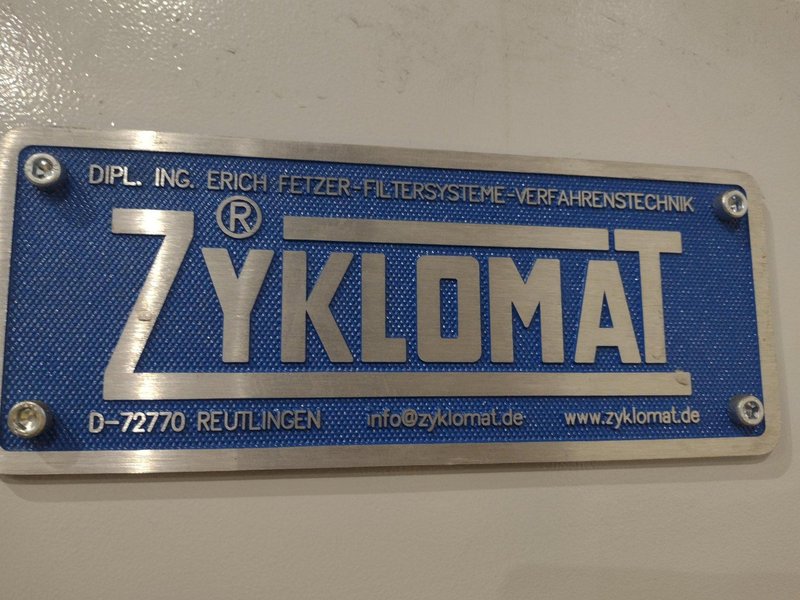 30 GPM ZYKLOMAT MODEL #AKBF-R CONTINUOUS COMPACT BELT FILTER, WITH TURBO-HKS CENTRIFUGE SEPERATOR: YOBRO #24734