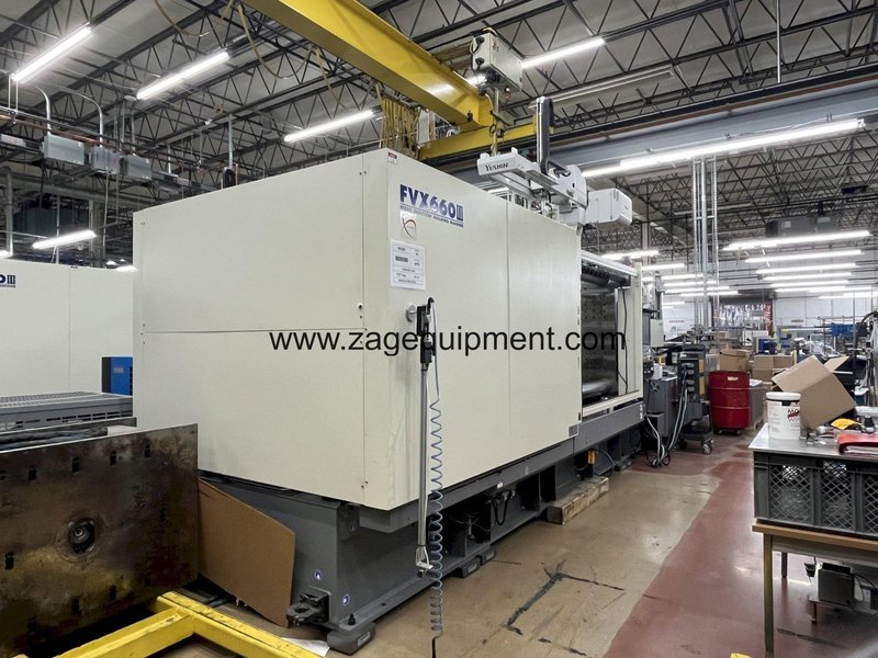 Nissei Used FVX660III-310L Injection Molding Machine, 720 ton, Yr. 2022, 132 oz.