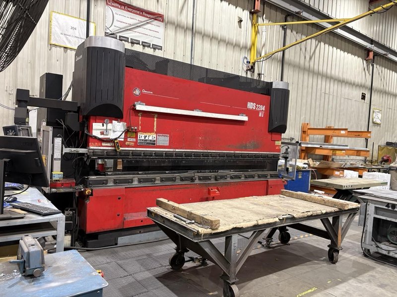 243 Ton x 14’ Amada HDS-2204NT Hydraulic Press Brake, 2011 – Backgauge