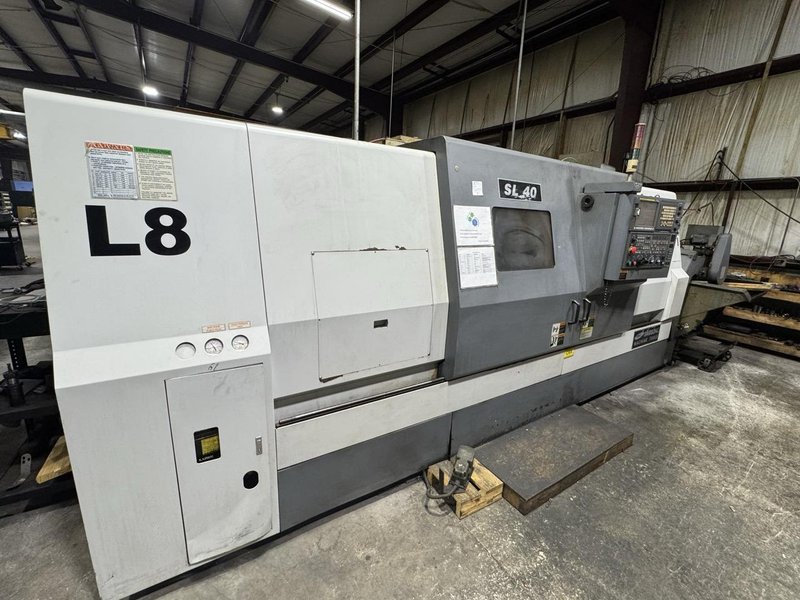 Samsung SL40/1500 CNC lathe, 2012 – RIP Steady Rest, 4.6″ Spindle Bore, Fanuc 0i-TD Control
