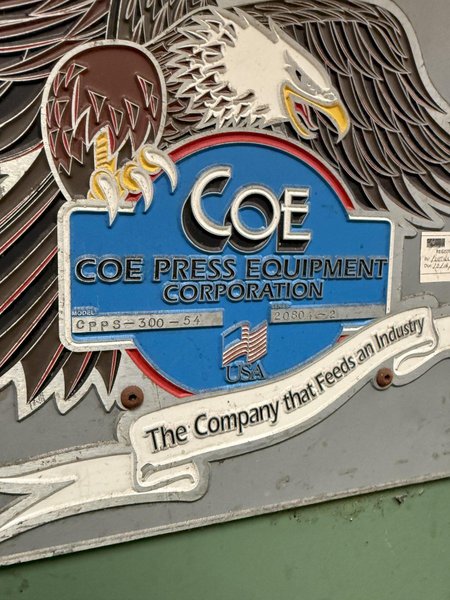 54" COE COIL STRAIGHTENER. STOCK # 0225126