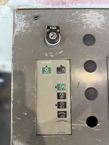 3,300 LB x 11.8&quot; x .126&quot; ORII SERVO FEEDLINE W/ DUAL UNCOILER. STOCK # 0130025.