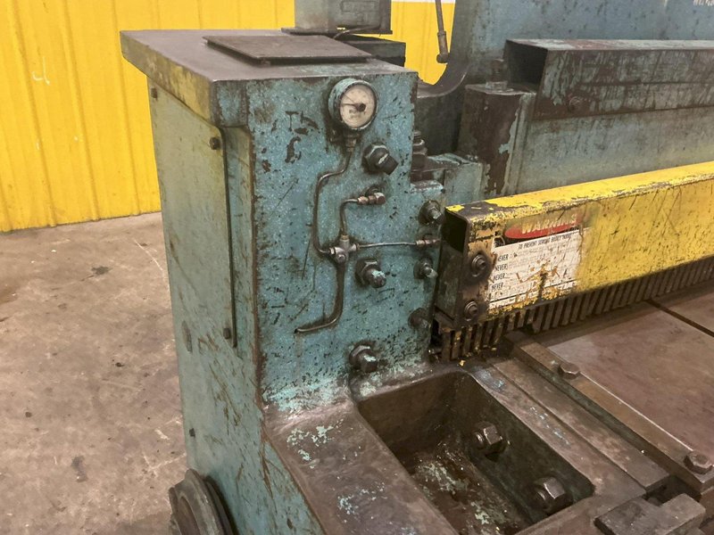 10' X 1/4" WYSONG MODEL #1025-F MECHANICAL POWER SQUARING SHEAR: YOBRO #25202