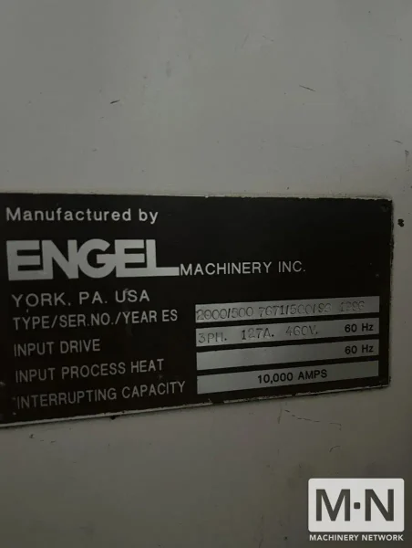 500 TON 64 OZ ENGEL MODEL ES2000/500 INJECTION MOLDING MACHINE MFG 1996