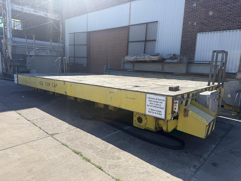 150 TON x 14' WIDE x 34' LONG P&amp;E HEAVY DUTY SELF POWERED TRANSER RAIL CAR / CART: STOCK #23112