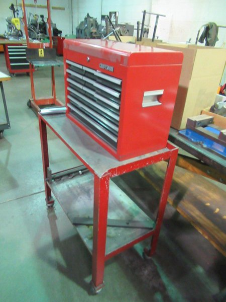 Craftsman 12-Drawer Tool Chest on Rolling Cart with Caster and Contents- Auction Item
