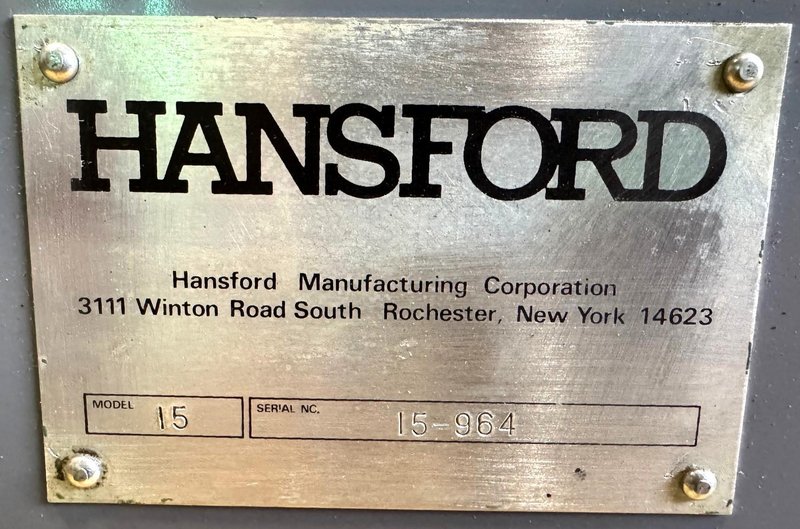 1-1/2&quot; Hansford Davis Keyseater No. 15, 1/16&quot; to 1-1/2&quot; Cap., 30&quot; x 21&quot; Tbl, 2 HP, Clean