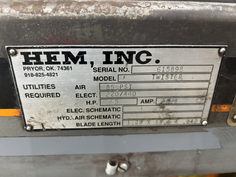 14" X 20" HEM MODEL #TWISTER 60 DEGREE MITRE HORIZONTAL BANDSAW: STOCK #21102