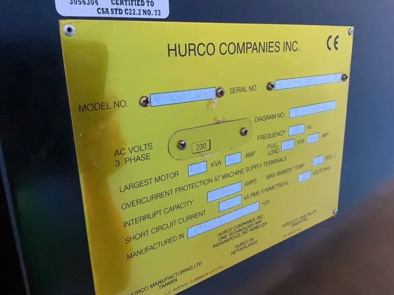 HURCO 30” X 60” CNC VMC  -  VMX50//50T