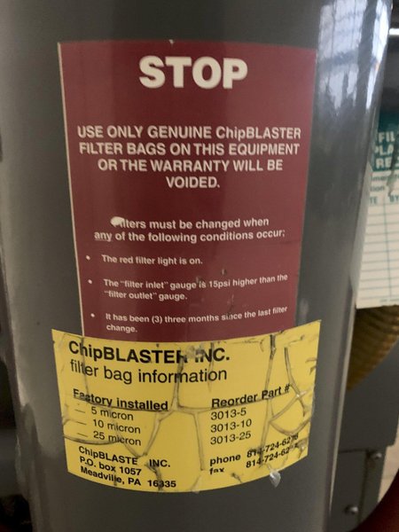 CHIP BLASTER VEGA1000 HIGH PRESSURE COOLANT SYSTEM. STOCK # 1271523.