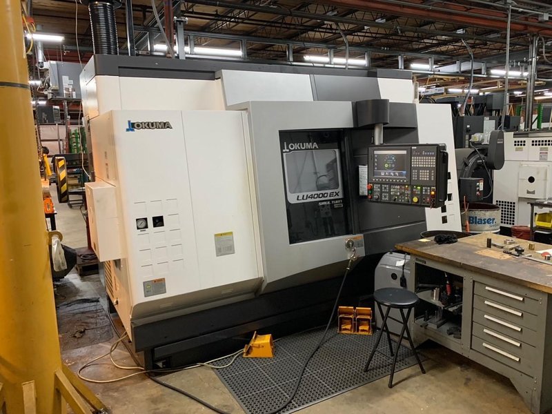 Okuma SIMUL-TURN LU4000 EX MY CNC Lathe, OSP-P300LA, Only 240 Hours, New 2018