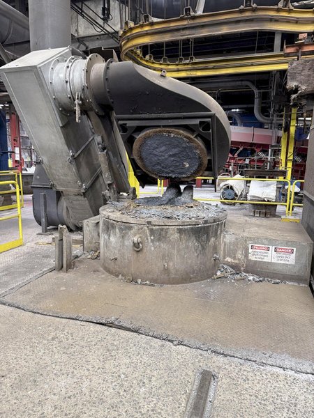 2021 Inductotherm melt system with 2- traveling charge feeders with scales, Inductotherm type 3000 DT-2 ACF-2 3000 kw power supply rated at 300 h. s/n 21H-381478-246-11 interconnecting buss and cables, 2- 4metric steel shell furnaces with stands, hydraulic system , water system with twin 50hp pumps, 2021 Emsco model Hypro 25 stainless steel heat exchanger , related piping, controls, remote operators stand, related controls, lining pushout, Sonmez incoming power transformer type HTYAA3KH-326623 s/n 15729 rated at 3260-4025 KVA, 12,470 volt primary volts, 2x575 secondary volts, spare incoming transformer same as above s/n 15364