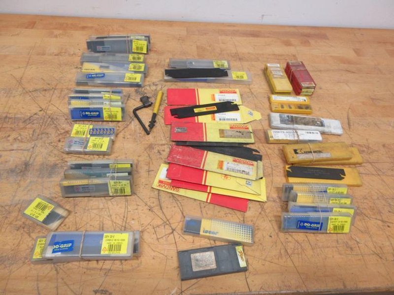 Cutoff Holders and Inserts, Iscar, Sandvik, Kennametal,  **Mostly New**- Auction Item