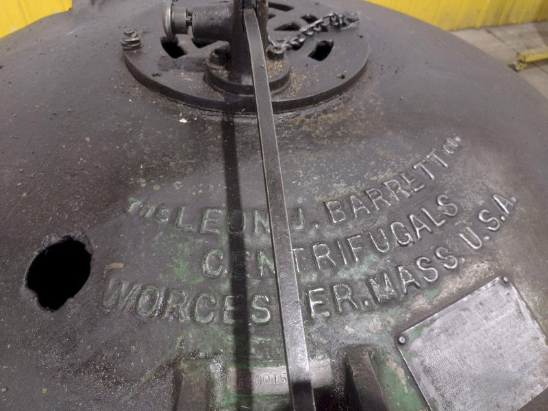 30&quot; BARRETT MODEL #1100E MOTORIZED CHIP SPINNER / WRINGER w/ (2) CHIP PANS: STOCK #23373