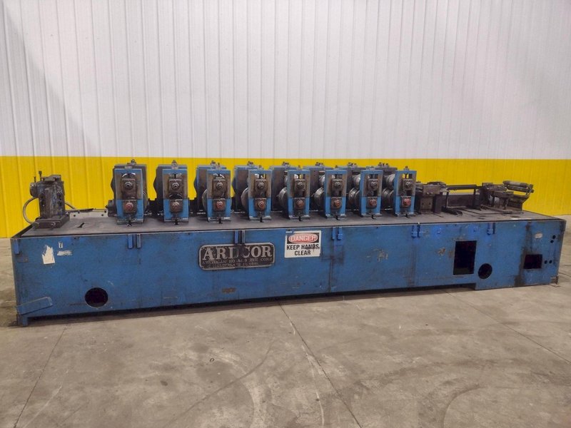 8 STAND X 2" ARDCOR MODEL #F-15 ROLLFORMER, TOOLED FOR ANGLE &amp; CHANNEL: YOBRO #24841