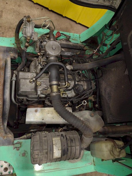 5,000 LB MITSUBISH MODEL #QA14  PROPANE FORKLIFT TRUCK: STOCK #19603