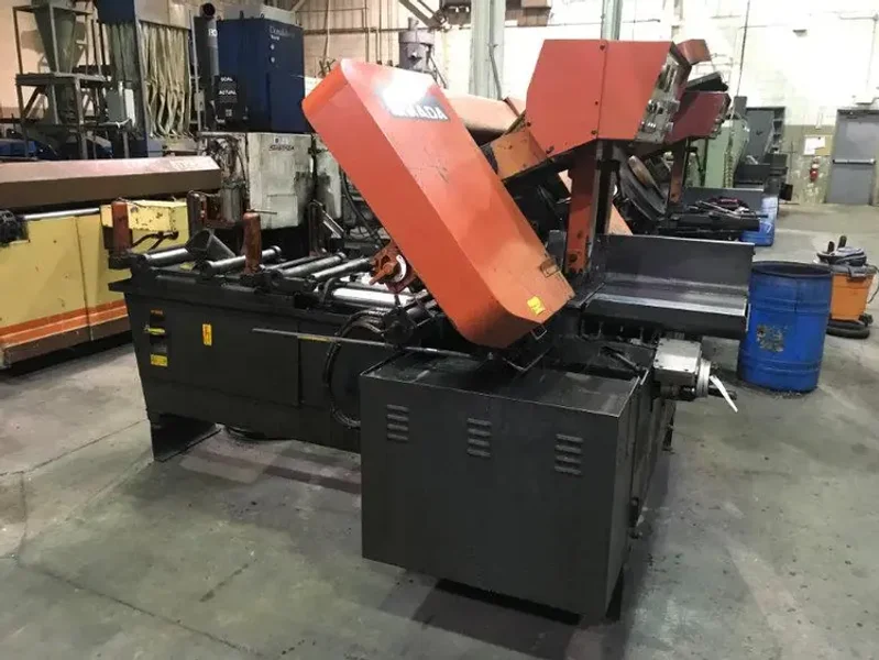 USED AMADA AUTOMATIC HORIZONTAL BAND SAW , Model HA-400W, 16" x 16", YEAR: 1997