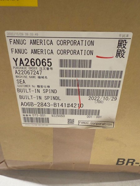 FANUC A06B-2843-B141 BUILT IN SPINDLE NEW WITH BOX