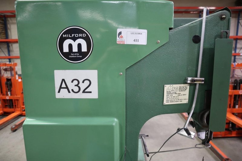 Milford Orbitform #305 Riveter, Remote Foot Trip, Feed Bowl and Track, Tooling- Auction Item