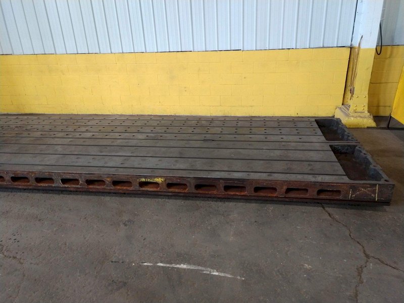 6.5' (80") x 22' (264")  T SLOTTED FLOOR PLATE PLANER TABLE: STOCK #13637