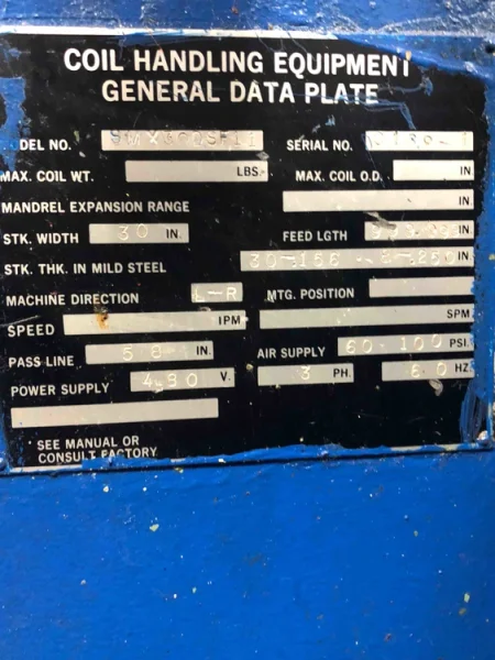 CLEARING 250 TON STRAIGHT SIDE PRESS, STOCK# 13974J