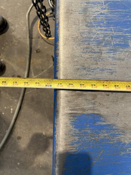 4,000 LB 48&quot; X 48&quot; HYDRAULIC TILT TABLE. STOCK # 1003725.