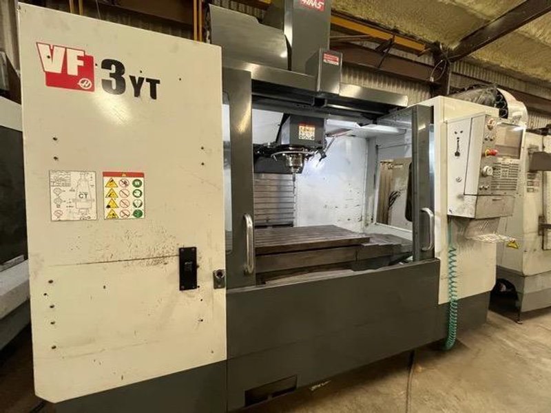 Haas VF-3YT/50 VMC, 2016 – 50 Taper Spindle, 4th Axis Wired, Under Power, Inspection Ready