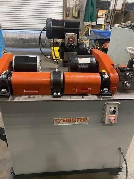 Shuster Model 18SFT Twin Arbor Straightening &amp; Cutting Machine