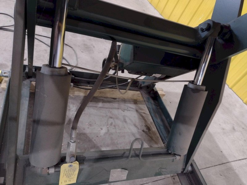 60" X 48" X 3500 LB SOUTHWORTH MODEL #LS4-36 DOUBLE ROLLER TOP LIFT TABLE, 110V SINGLE PHASE: STOCK #20928