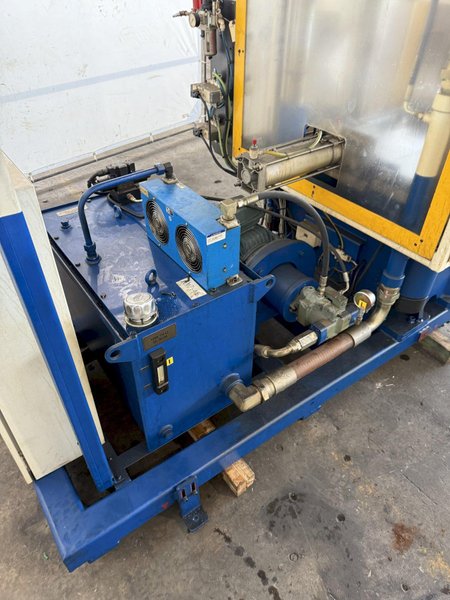 50 TON BP POWER ENGINEEERING FOUR POST HYDRAULIC PRESS (2014). STOCK # 0130425.