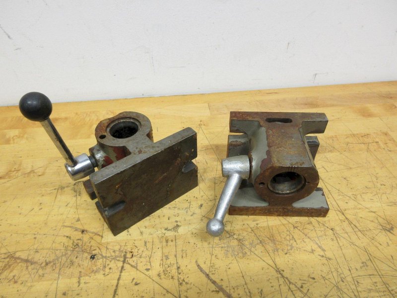 5C Collet Closer Fixtures (2pcs), Vertical or Horizontal Mount, Manual Lever Closing- Auction Item
