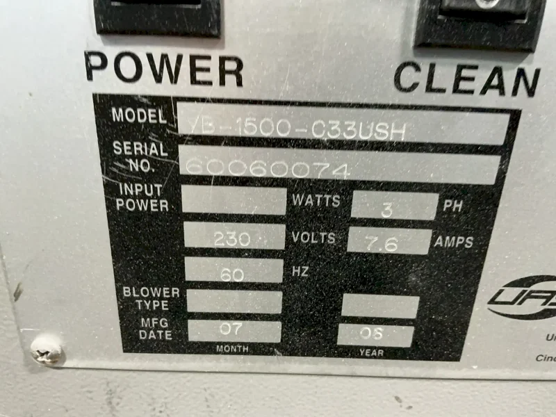 UAS 24” X 48” DOWNDRAFT BENCH DUST COLLECTOR   -  VP-150–G33USH