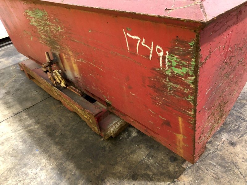 2 CU YD 56" x 84" x 24" ROURA STEEL DUMP HOPPER: STOCK 17491