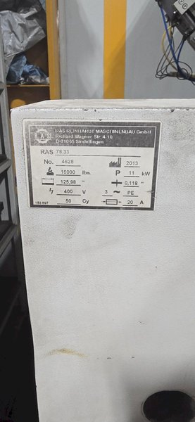 10' X 11 GA 2013 RAS MODEL #78.33 UPDOWNCENTER FOLDER BENDER : YOBRO #25785