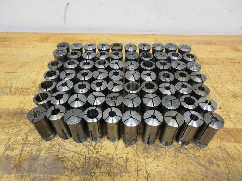 Hardinge 5C Collets (70pcs), Assorted Shapes and Sizes, Fractional, Metric, Emergency- Auction Item