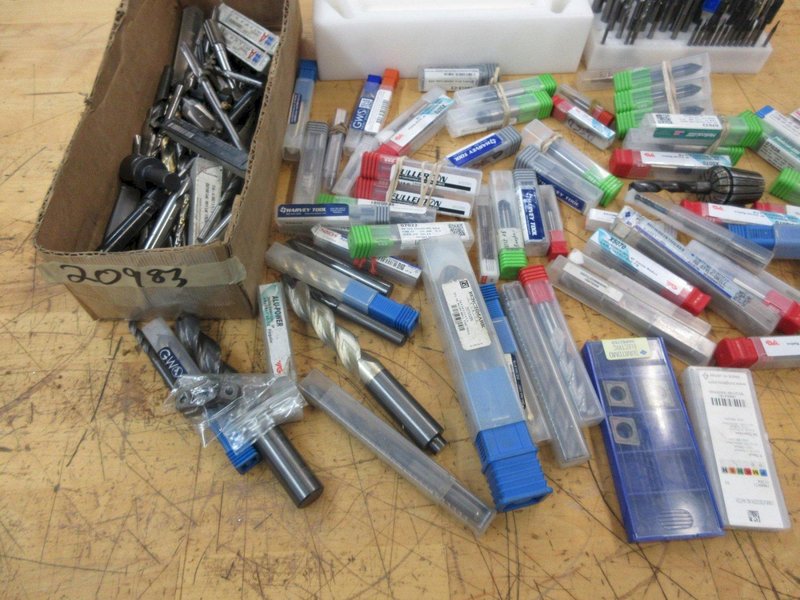Cutting Tools, Carbide and HSS, New and Used, Drills, Taps, End Millls, Inserts- Auction Item