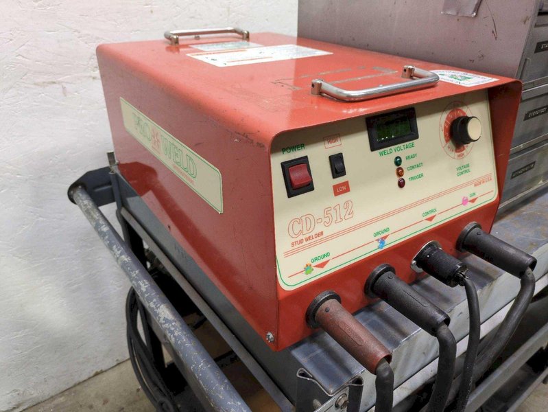 3/8&quot; PRO-WELD MODEL #CD-512 STUD WELDER &amp; QUANTITY OF STUDS &amp; TOOLING: STOCK #22325
