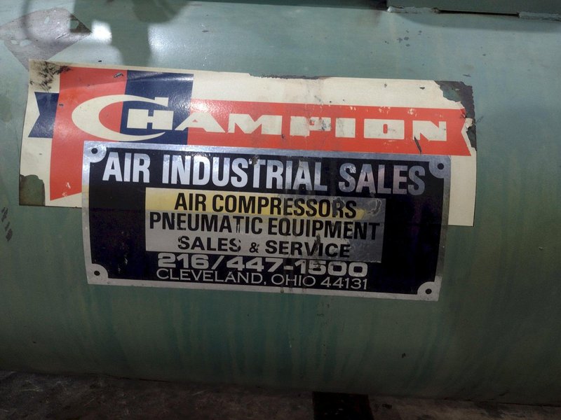 5 HP CHAMPION MODEL #HR5-8 SINGLE STAGE AIR COMPRESSOR: YOBRO #24823